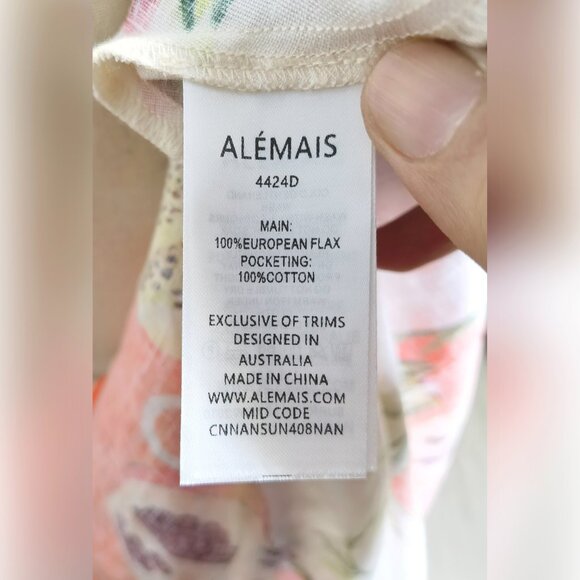 Alemais Flores Printed Flax Maxi Dress Multicoloured - Picture 12 of 12